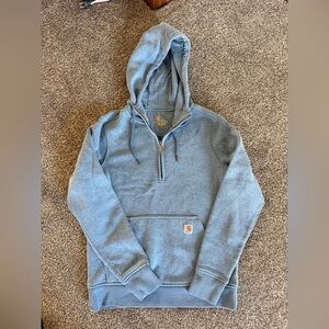 Carhartt Steel Blue Quarter-Zip Hoodie